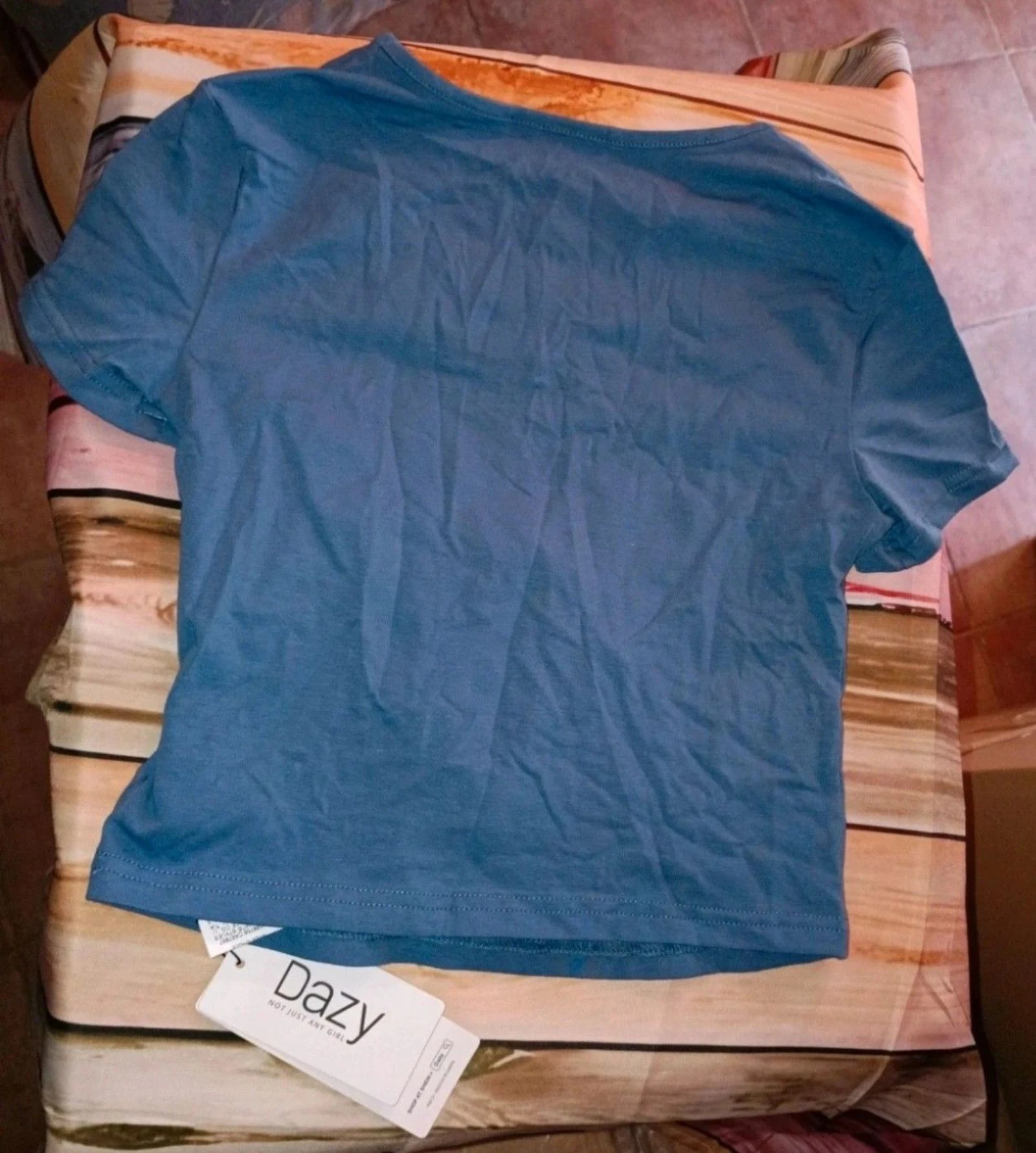 Camiseta azul lisa – Blue tee / T-shirt bleu – Nueva con etiqueta – photo 6